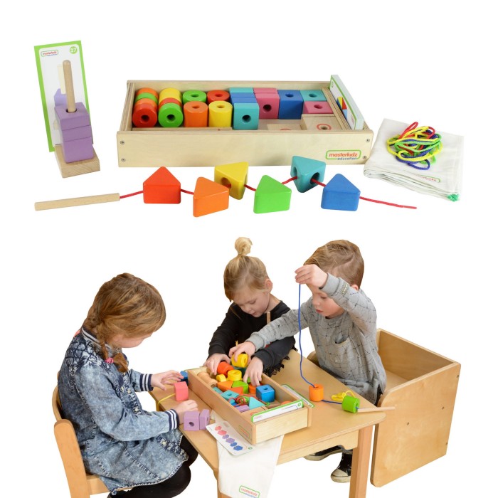Drewniana Nawlekanka Sznurowanka Montessori