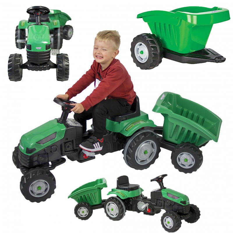 Traktor na Pedały Farmer GoTrac MAXI z Przyczepą Ciche Koła