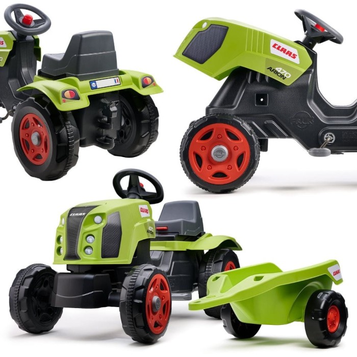 Traktor na Pedały Claas Arion 470 z Przyczepą i Otwieraną Maską 2-6 lat