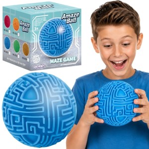 Niebieska Kula Labirynt 3D Gra Zręcznościowa Amaze Ball
