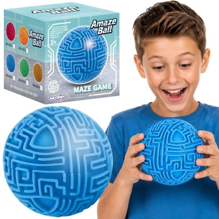 Niebieska Kula Labirynt 3D Gra Zręcznościowa Amaze Ball