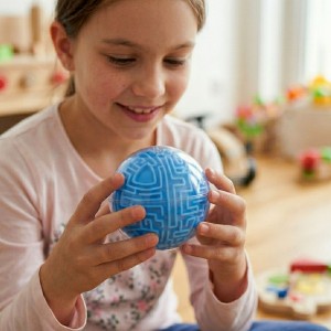 Niebieska Kula Labirynt 3D Gra Zręcznościowa Amaze Ball