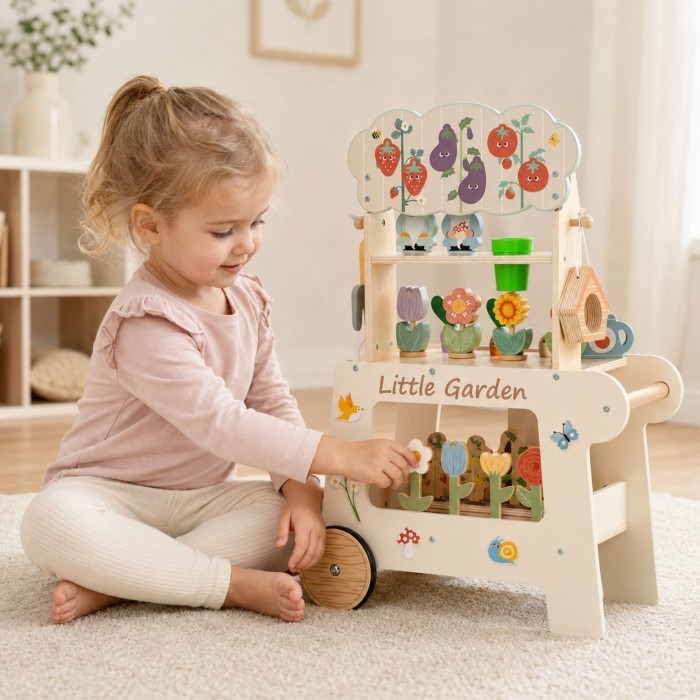 Wózek Ogrodowy Sklepik Drewniany Montessori