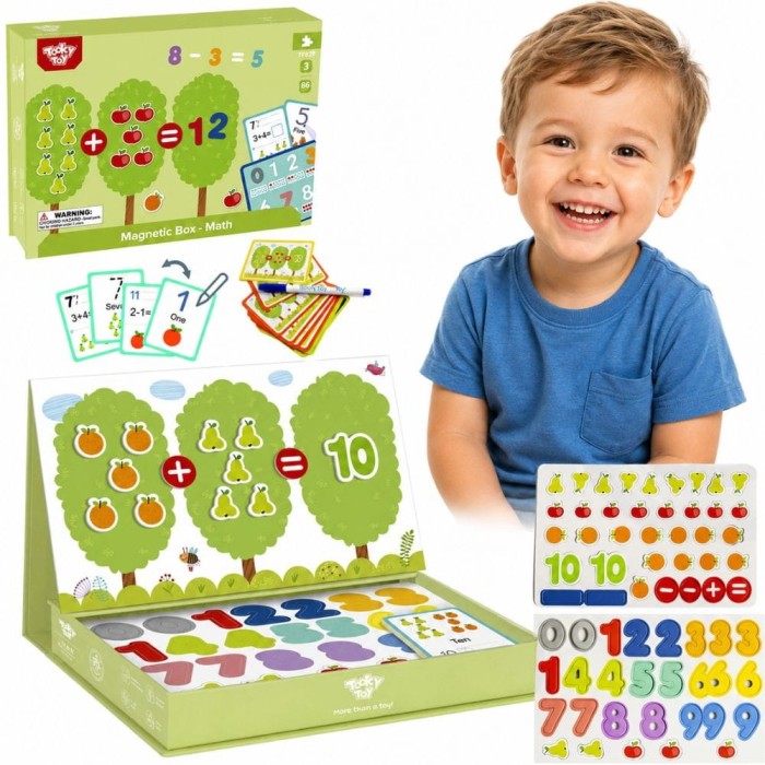 Drewniana Gra Magnetyczna Układanka Montessori