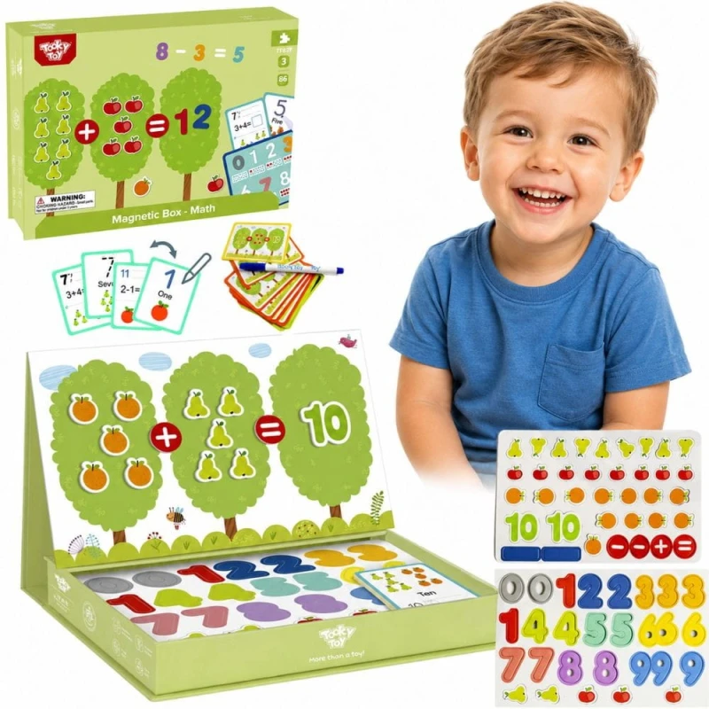 Drewniana Gra Magnetyczna Układanka Montessori