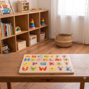 Puzzle Układanka Montessori z Pinezkami Alfabet