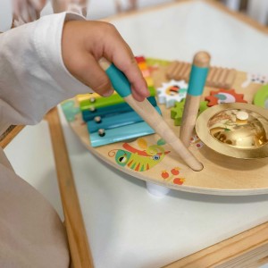 Wielofunkcyjny Instrument Centrum Muzyczne Ksylofon Zębatki Tarka Bębenek Talerz Pałeczki