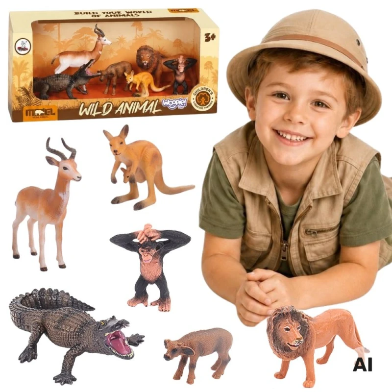 Zestaw Figurek Dzikich Zwierząt Safari 6 el.