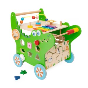 Drewniany Pchacz Edukacyjny Krokodylek 12w1