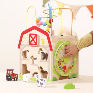 Drewniana Farma 7w1 - Kostka Edukacyjna