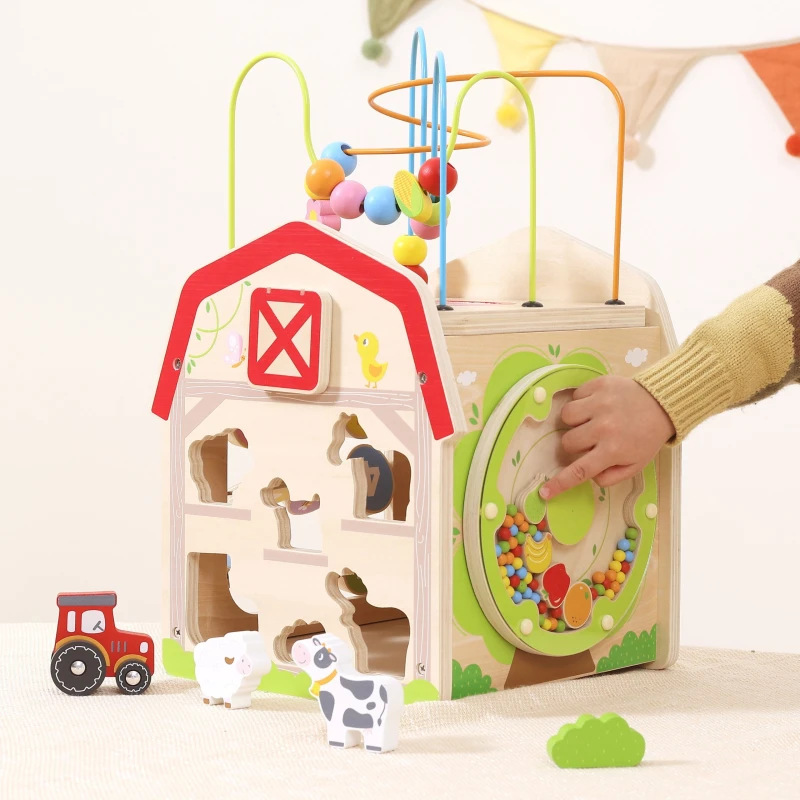 Drewniana Farma 7w1 - Kostka Edukacyjna