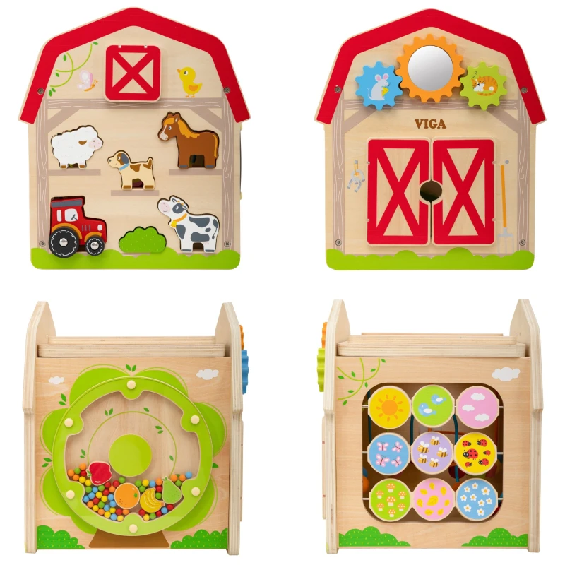 Drewniana Farma 7w1 - Kostka Edukacyjna