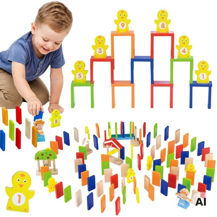 Drewniany Tor Domino 122 el.