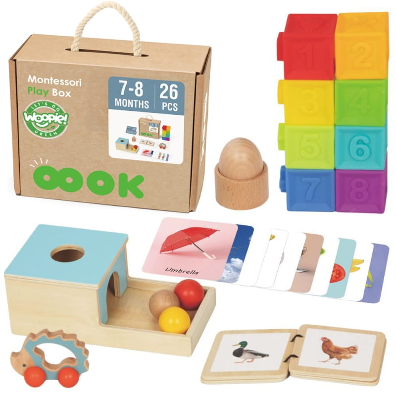 Montessori Edukacyjne 6w1 Sensoryczne 7-8 Miesięcy